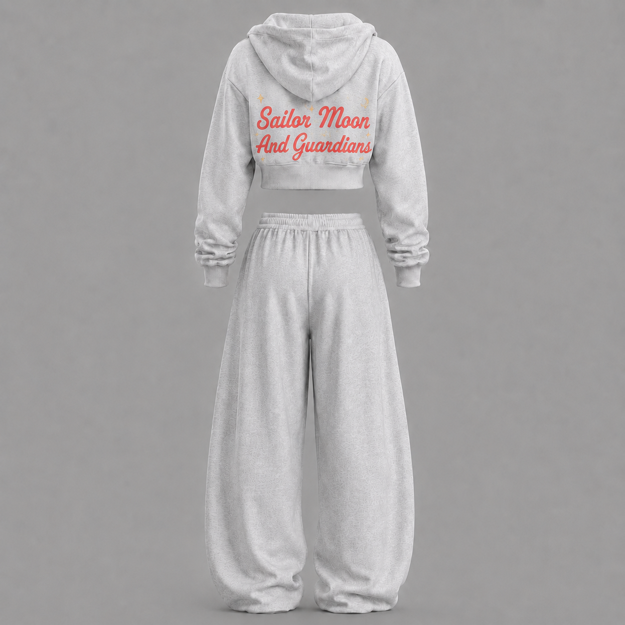 Sailor Moon-Short zip-up sweatshirt set