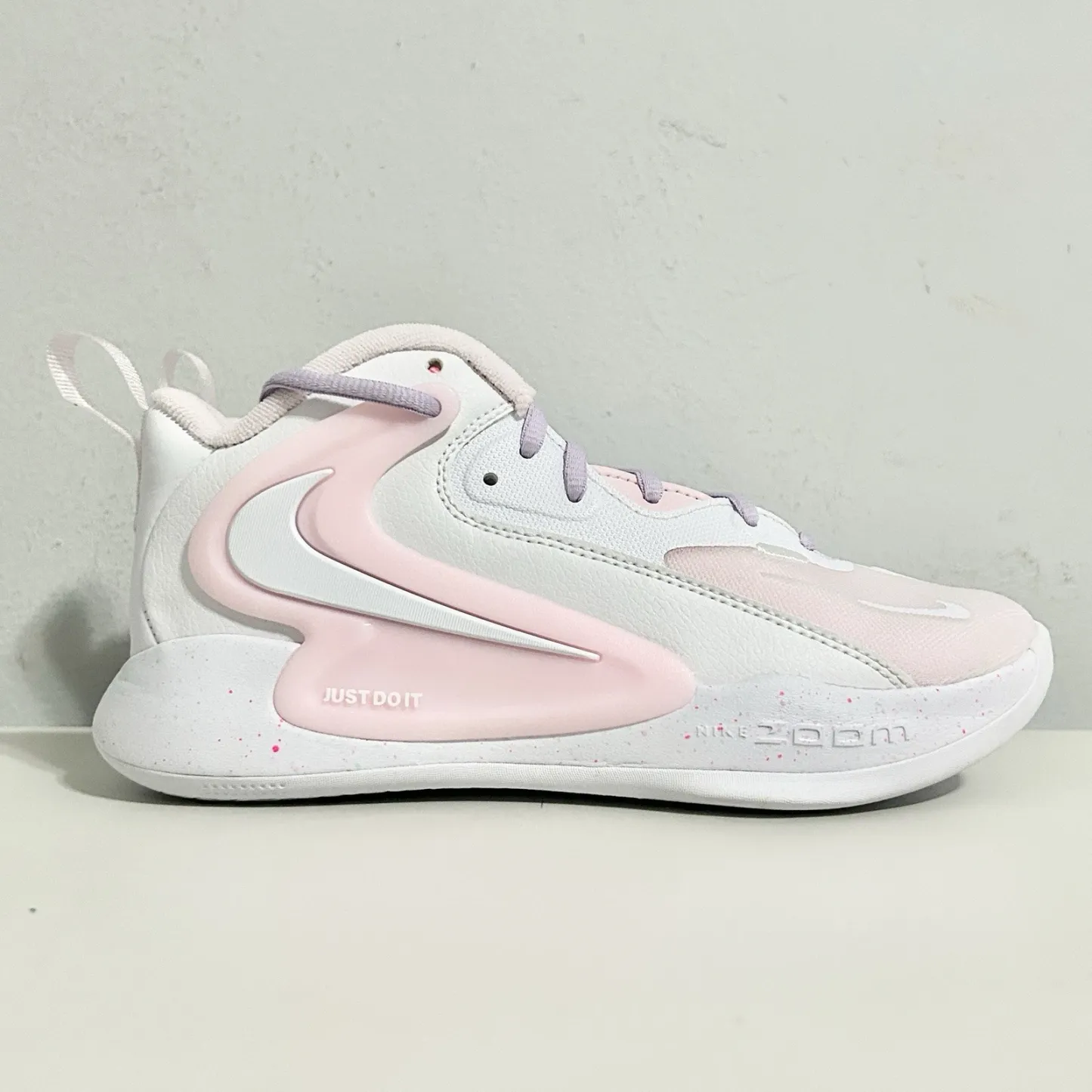 Zoom HyperSet SE IC “White Pink” Men’s Size 4.5 Volleyball Shoes No Lid