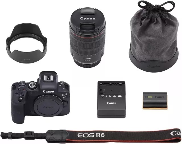 EOS R6 Full-Frame Mirrorless Camera + RF24-105mm F4 L is USM Lens Kit