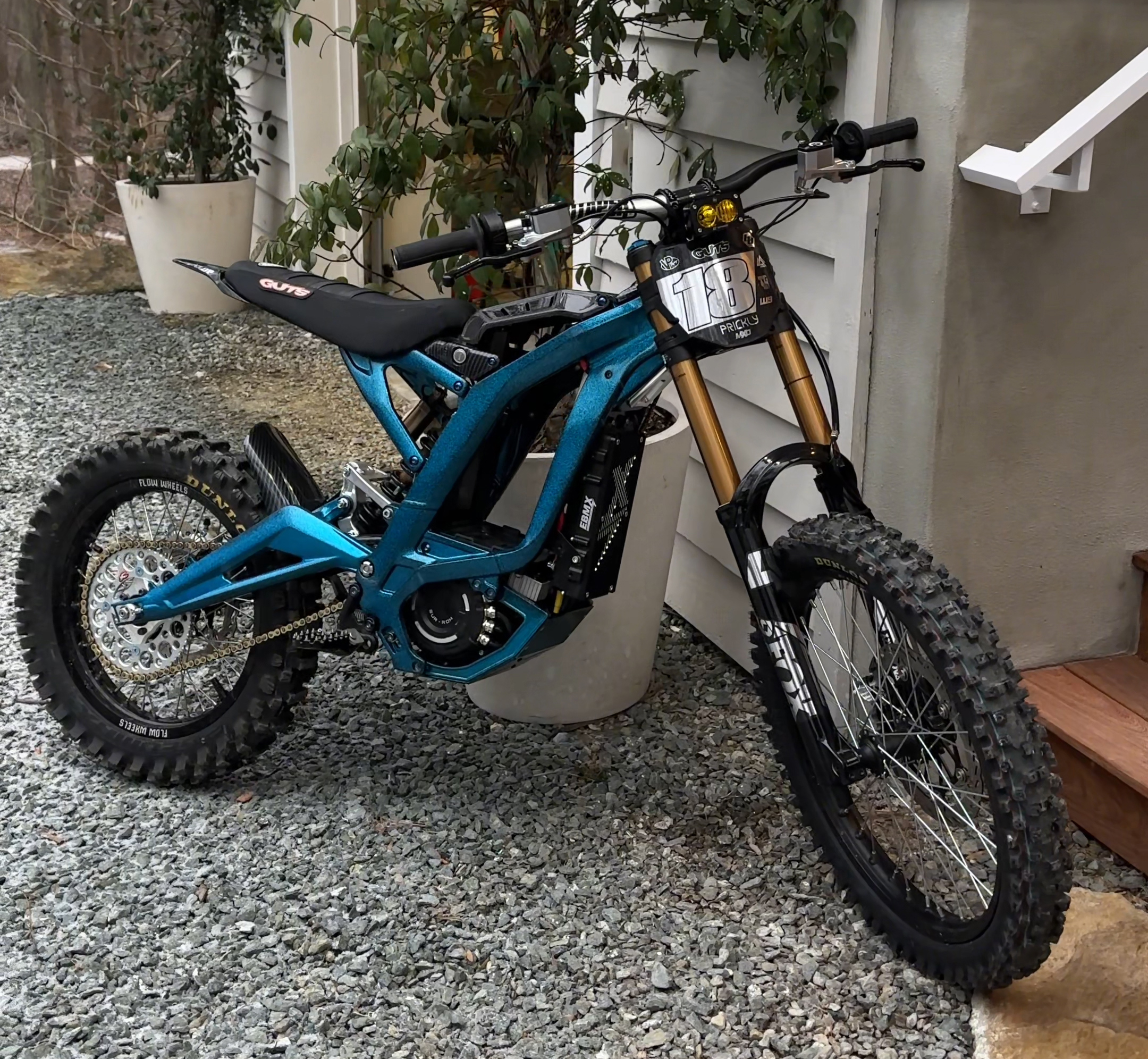 55MPH professional off-road e-bike with 60000 mAh capacity battery.