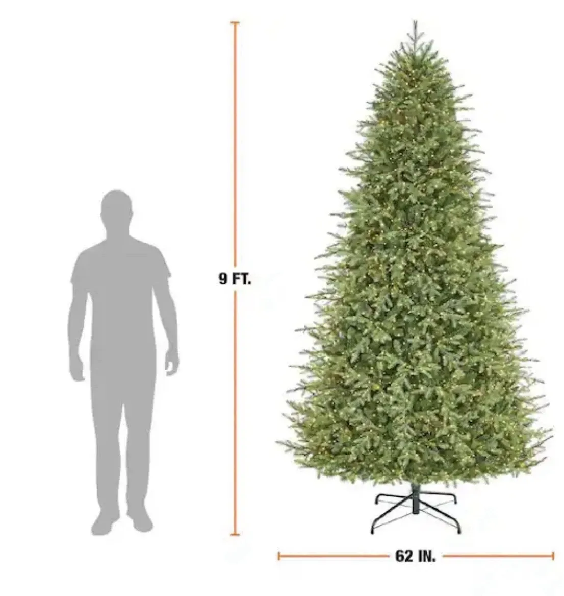 Christmas Tree 9ft Grand Duchess Twinkling Balsam Fir With Led Lights (NEW)