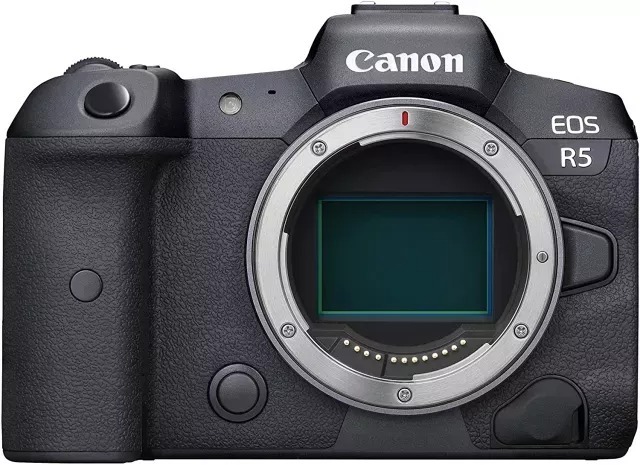 EOS R5 Full-Frame Mirrorless Camera with 8K Video, 45 Megapixel Full-Frame CMOS Sensor, DIGIC X Image Processor, Dual Memory Card Slots, and Up to 12 fps Mechnical Shutter, Body Only