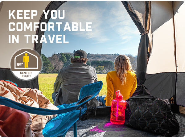 FanttikOutdoor Zeta C4 Pro Instant Cabin Tent 4 Person Camping Tent Setup in 60 Seconds with Rainfly & Windproof Tent with Carry Bag for Family Camping & Hiking, Upgraded Ventilation