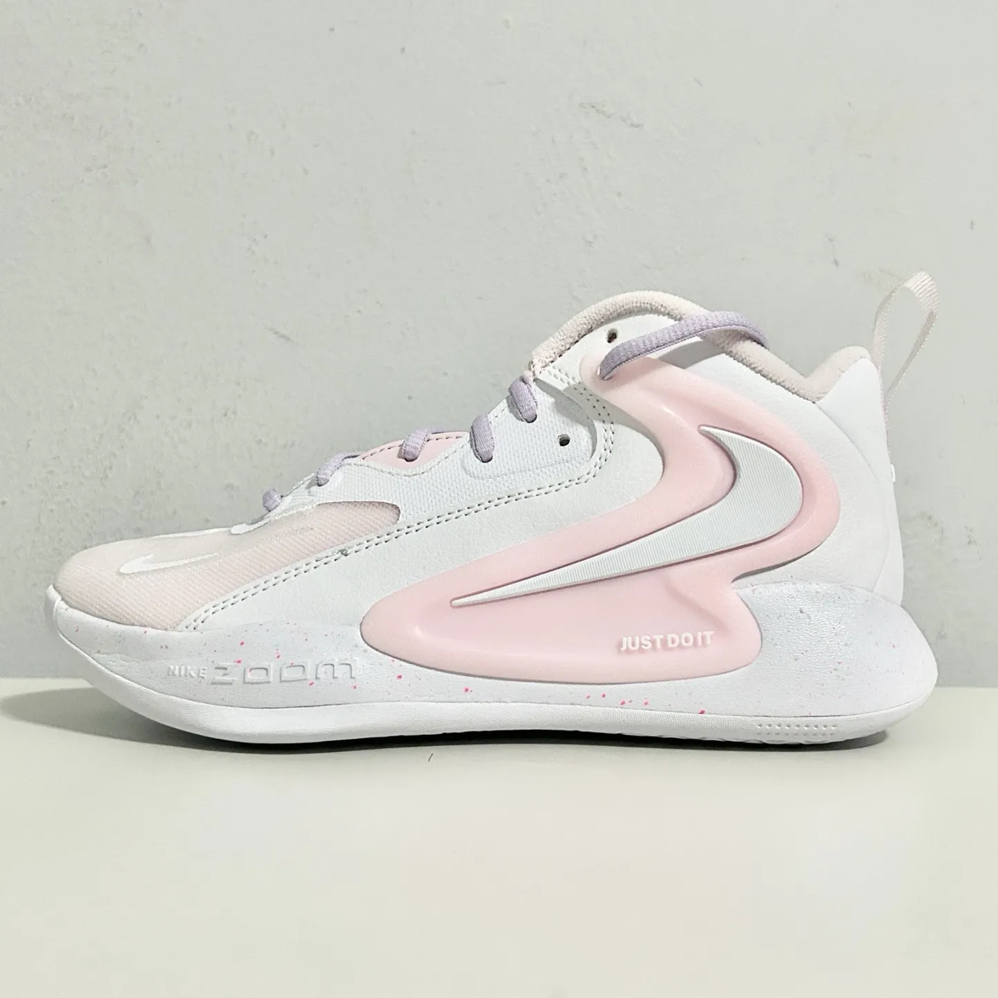 Zoom HyperSet SE IC “White Pink” Men’s Size 4.5 Volleyball Shoes No Lid