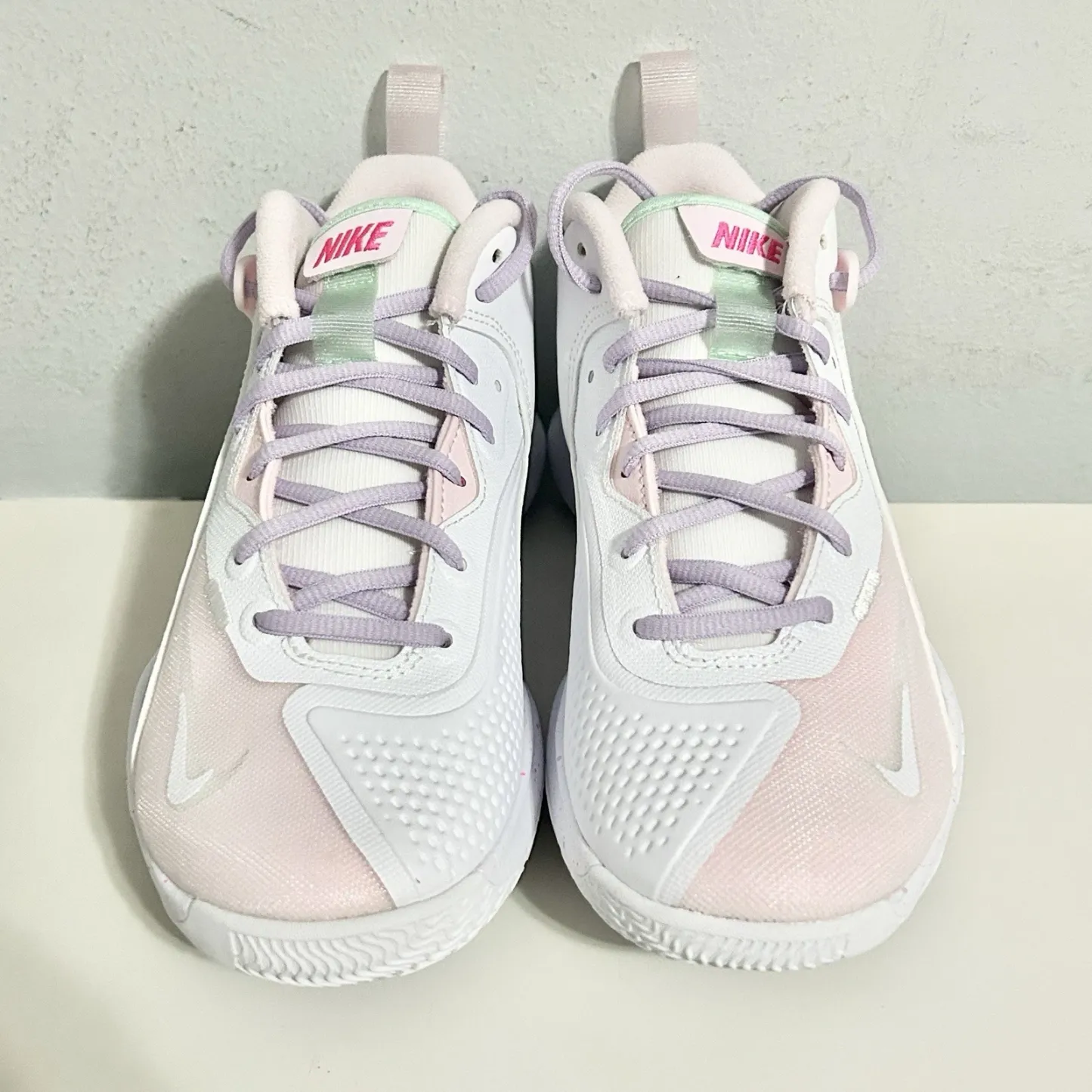 Zoom HyperSet SE IC “White Pink” Men’s Size 4.5 Volleyball Shoes No Lid