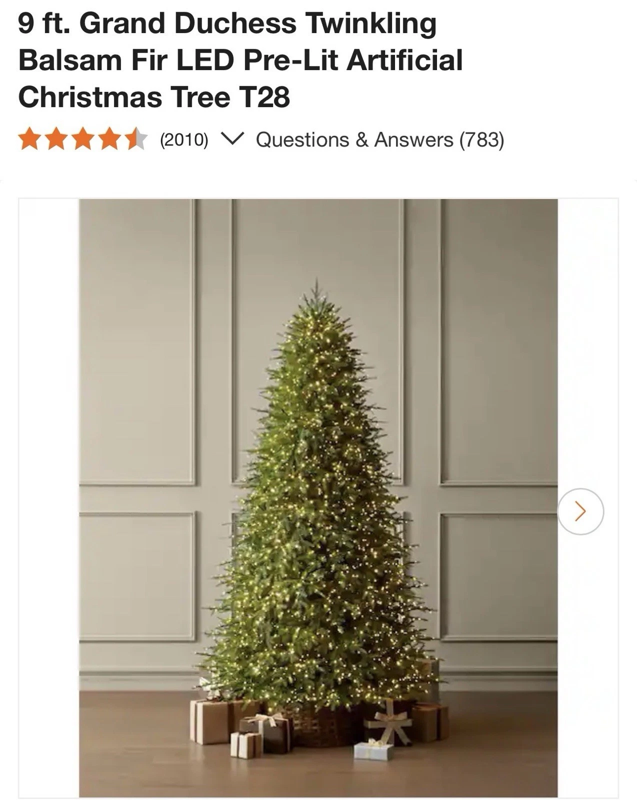 Christmas Tree 9ft Grand Duchess Twinkling Balsam Fir With Led Lights (NEW)