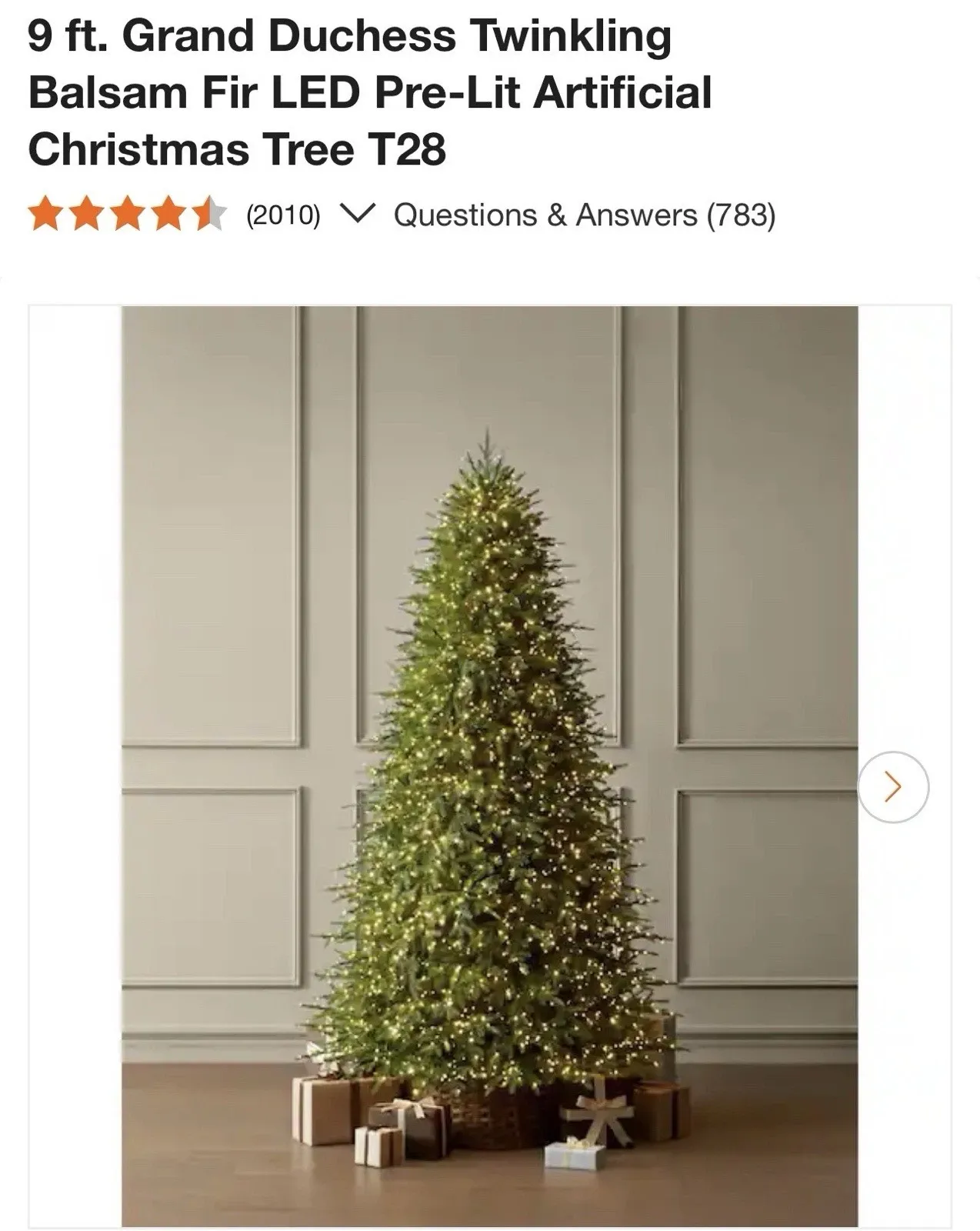 Christmas Tree 9ft Grand Duchess Twinkling Balsam Fir With Led Lights (NEW)