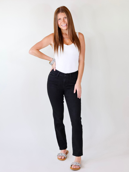 Tummy Control Cuffed Slim Fit Jeans （Buy 2 get 20% off）
