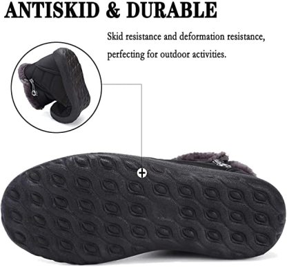 Women Premium Fur Lined Warm Comfy Outdoor Orthopedic Snow Boots