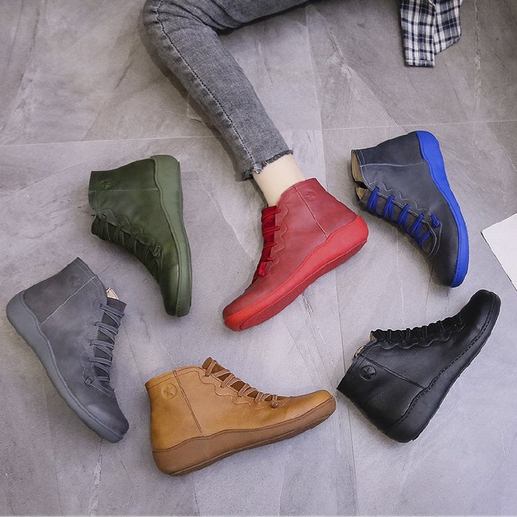 Comfy Handmade Leather Arch Support Snow Boots