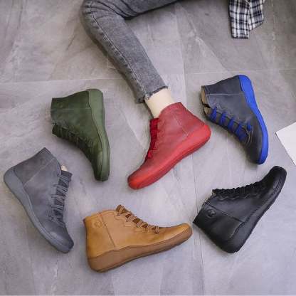 Comfy Handmade Leather Arch Support Snow Boots