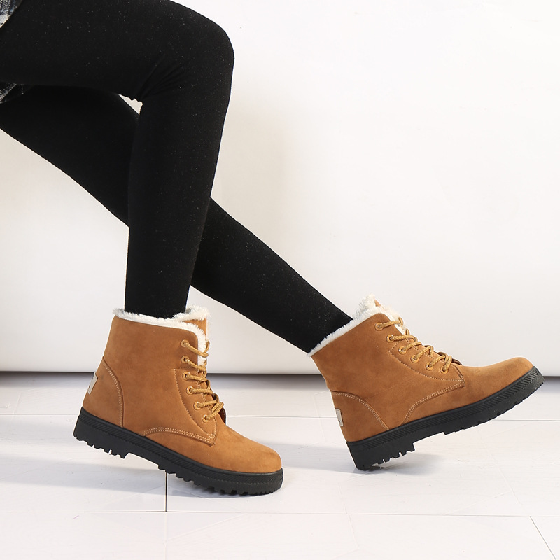 Winter Snow Boots for Women Warm Fur Lined Ankle Boots