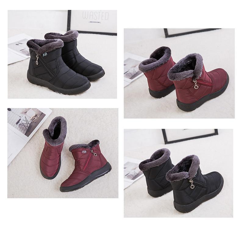 Women Premium Fur Lined Warm Comfy Outdoor Orthopedic Snow Boots