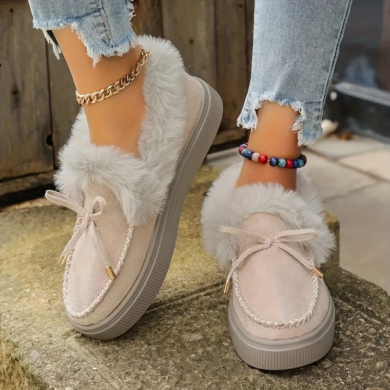 Women's Fleece Lining Comfortable Casual Versatile Outdoor Walking Shoes