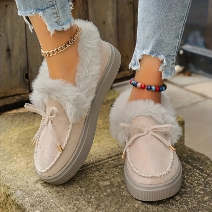 Women's Fleece Lining Comfortable Casual Versatile Outdoor Walking Shoes