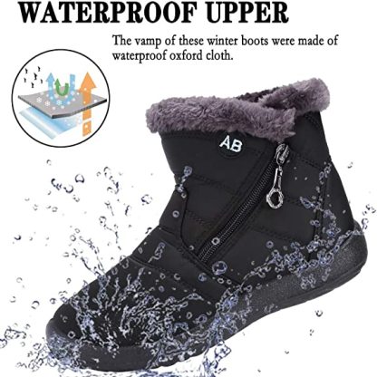 Women Premium Fur Lined Warm Comfy Outdoor Orthopedic Snow Boots