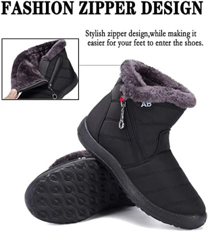 Women Premium Fur Lined Warm Comfy Outdoor Orthopedic Snow Boots
