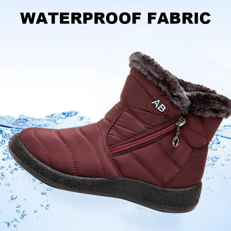 Women Premium Fur Lined Warm Comfy Outdoor Orthopedic Snow Boots