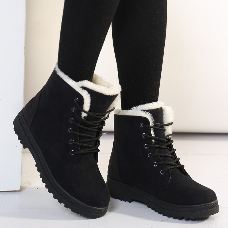 Winter Snow Boots for Women Warm Fur Lined Ankle Boots