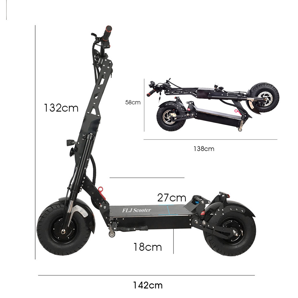 (🔥Limited Time Sale) K6 6000W all terrain Fat wheels dual motor electric scooter with Max Speed 53MPH