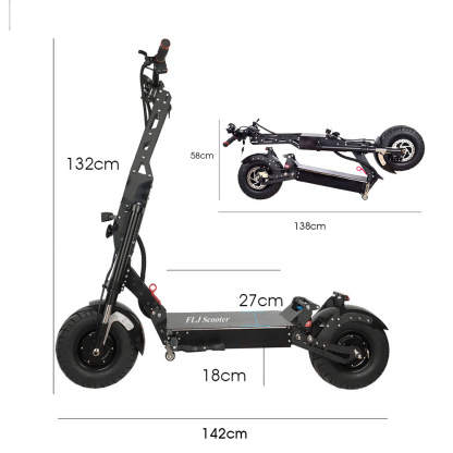 (🔥Limited Time Sale) K6 6000W all terrain Fat wheels dual motor electric scooter with Max Speed 53MPH