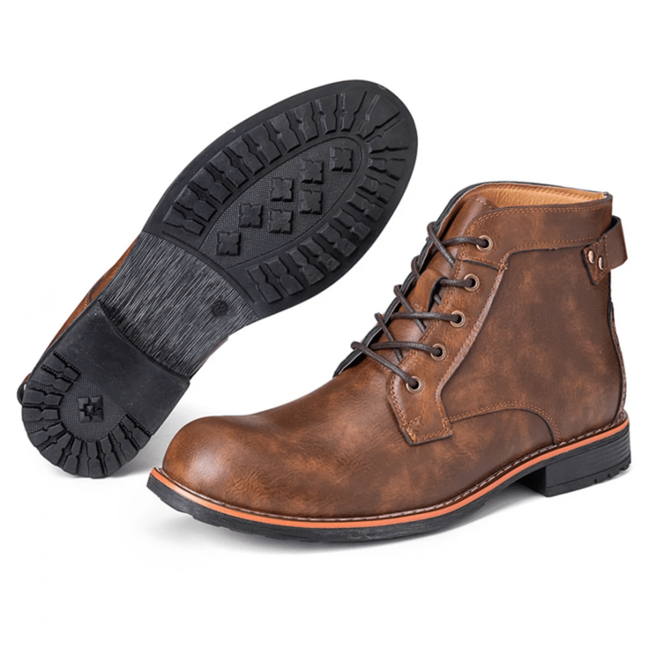 🔥Flash Sale-Big Sale 80% OFF-🔥-Mens Genuine Leather Waterproof Non-slip Arch Support Vintage Casual Chukka Boots