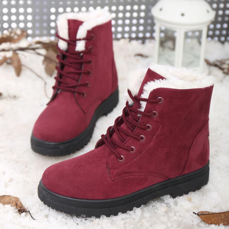 Winter Snow Boots for Women Warm Fur Lined Ankle Boots