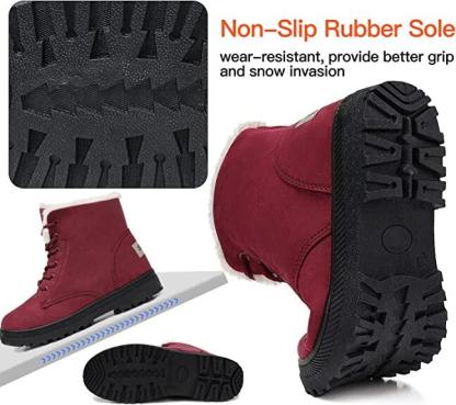Winter Snow Boots for Women Warm Fur Lined Ankle Boots