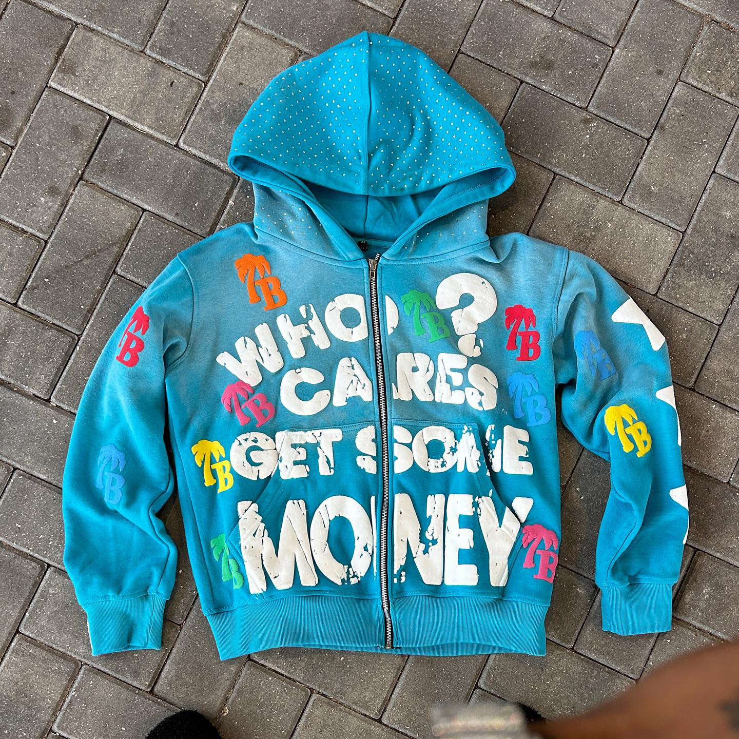 Stylish personalized printed zipper hoodie