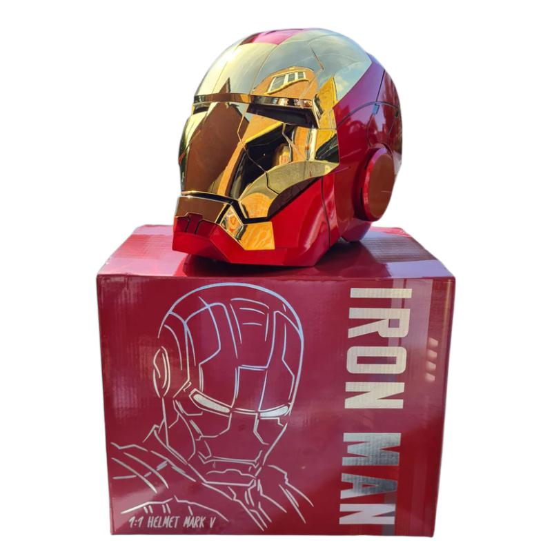 [NEW] Iron Man MK5 Helmet – Gold Edition | Voice Control + Remote + Touch Activated Electronic Mask, 1:1 Wearable Collectible