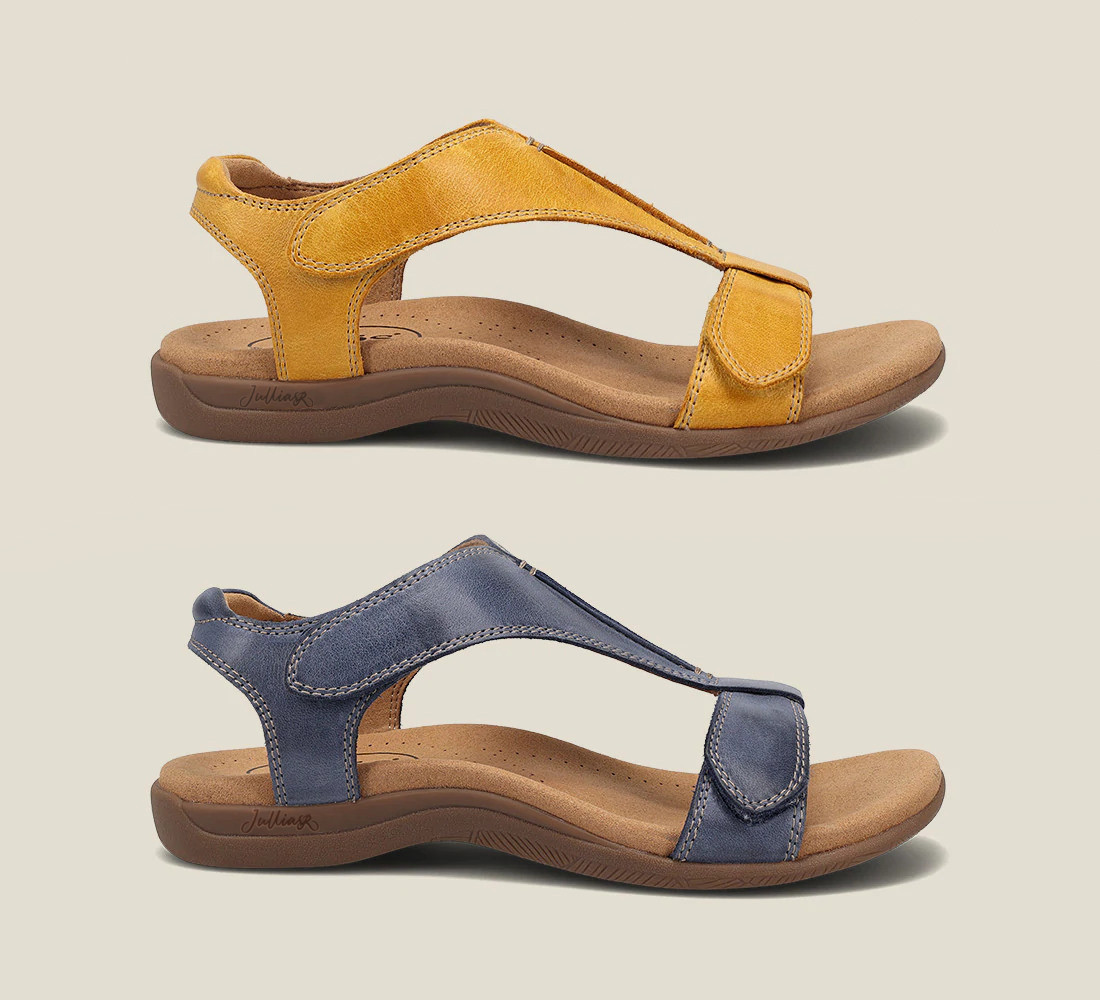 “The Show" Leather Adjustable Sandals