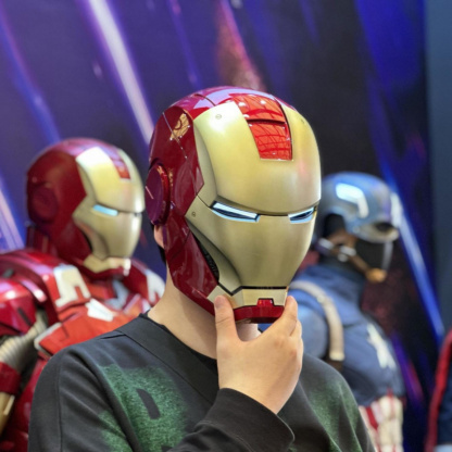 【Premium Edition】 Iron Man Helmet MK7 English voice control