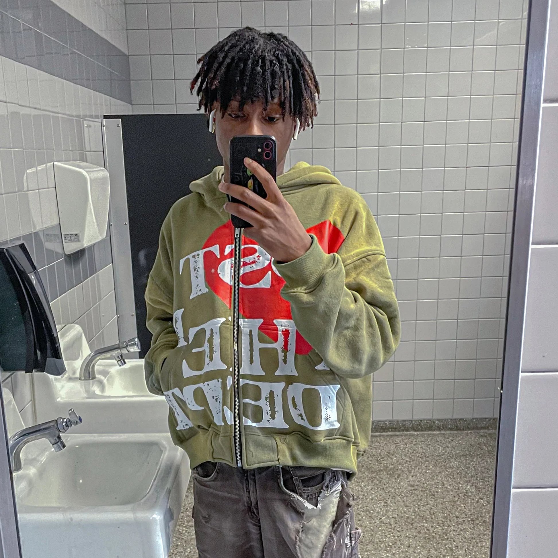 Lost Their Dept casual zipper sweatshirt