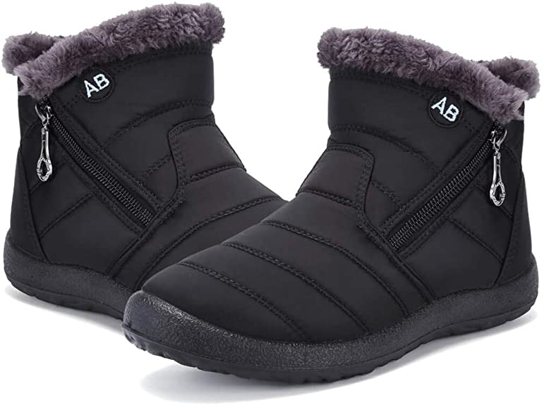 Women Premium Fur Lined Warm Comfy Outdoor Orthopedic Snow Boots