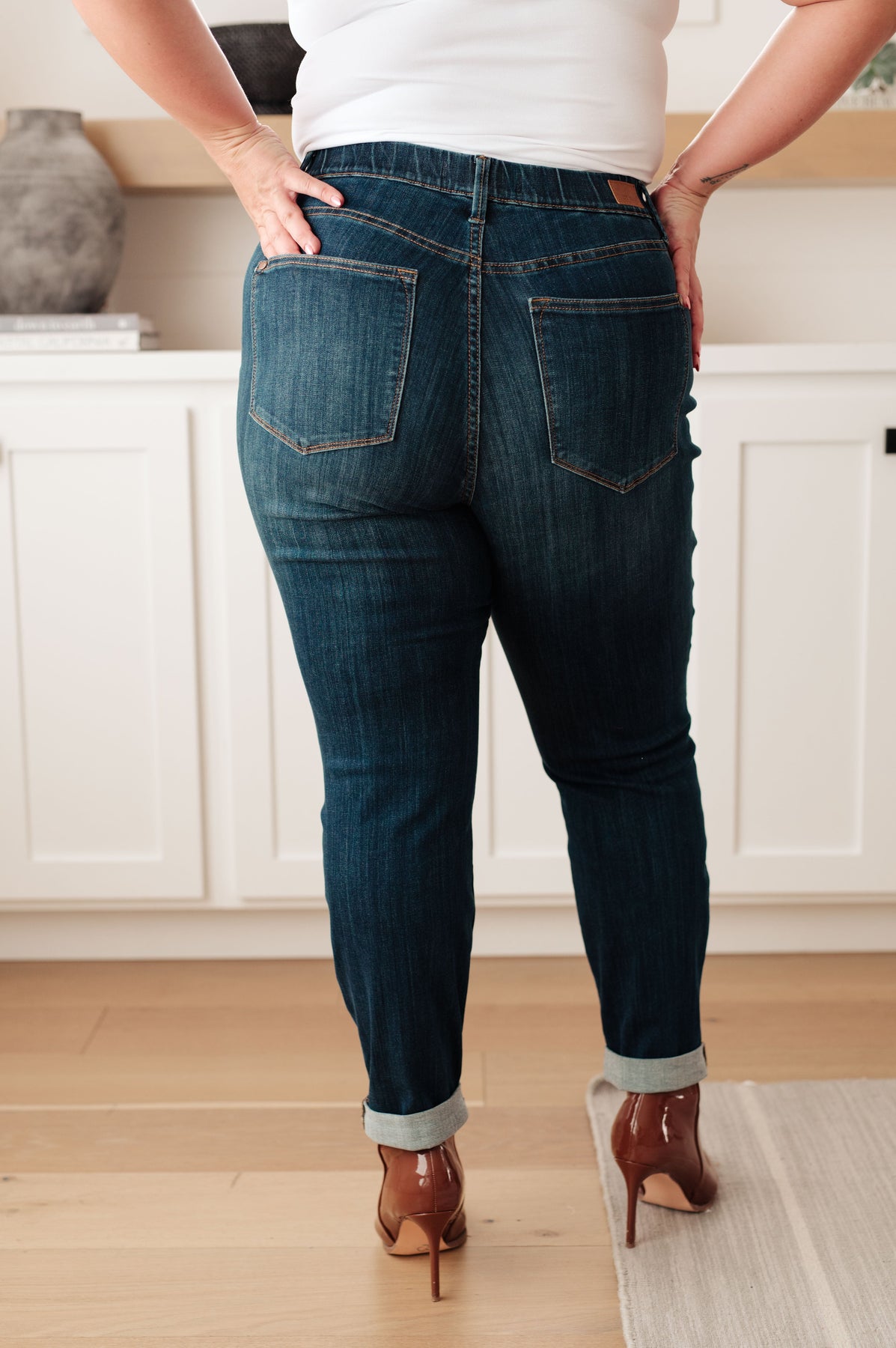 Tummy Control Pull On Skinny Jeans（Buy 2 get 20% off）