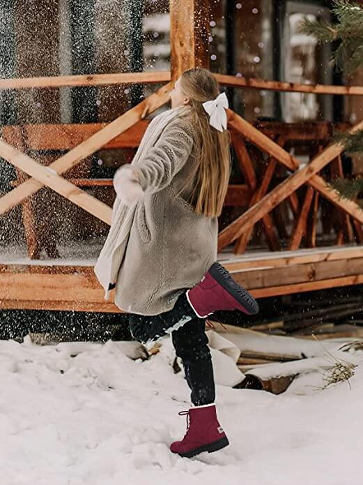 Winter Snow Boots for Women Warm Fur Lined Ankle Boots
