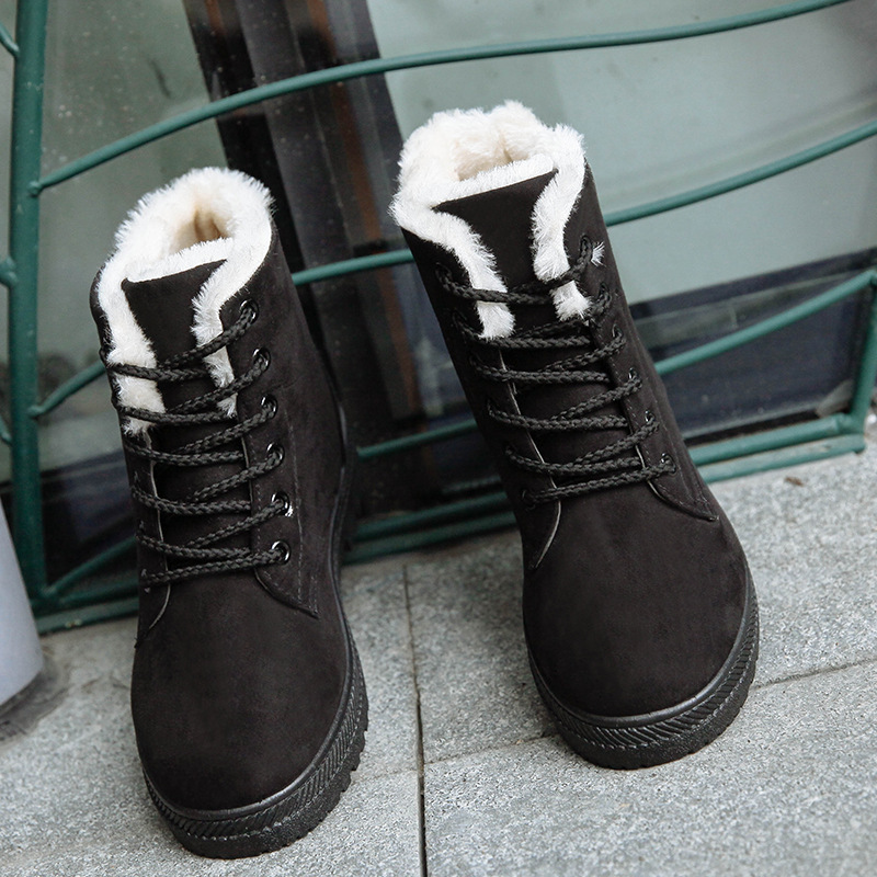 Winter Snow Boots for Women Warm Fur Lined Ankle Boots