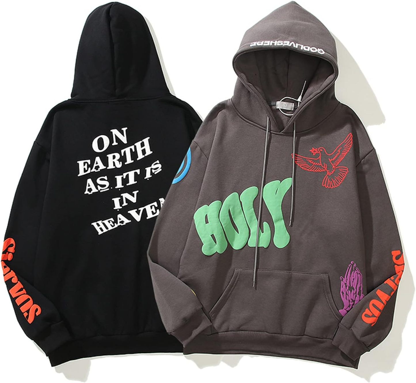 Gothic Hoodie Harajuku Printed Sweatshirt Men's and Women's Hip Hop Hoodies…