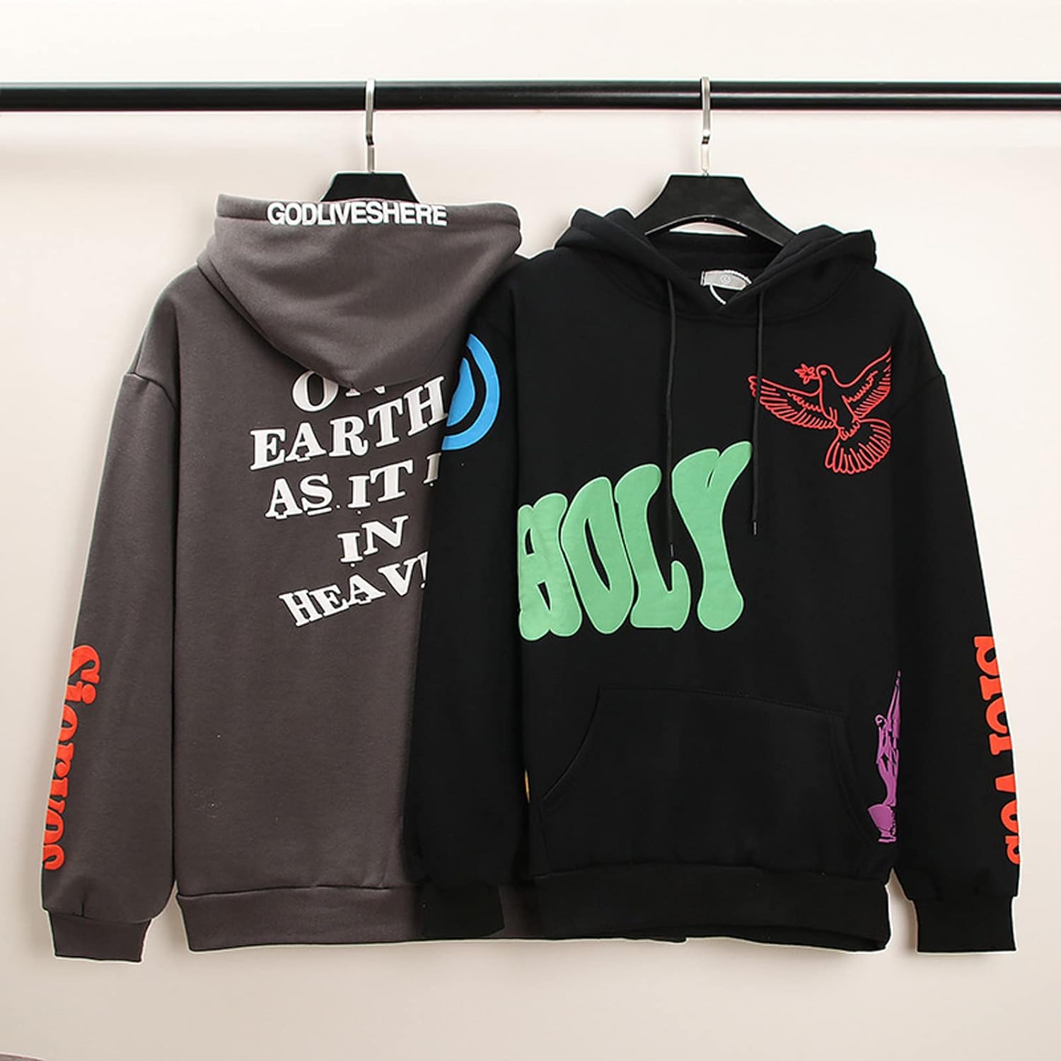 Gothic Hoodie Harajuku Printed Sweatshirt Men's and Women's Hip Hop Hoodies…