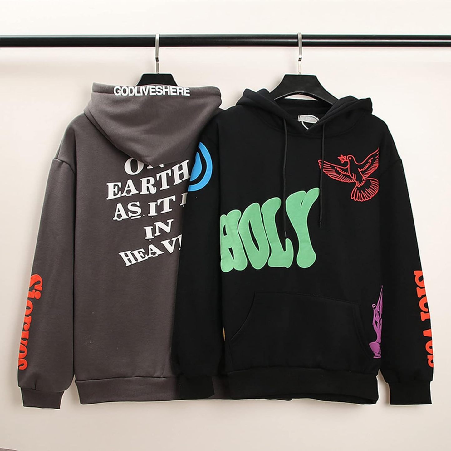 Gothic Hoodie Harajuku Printed Sweatshirt Men's and Women's Hip Hop Hoodies…