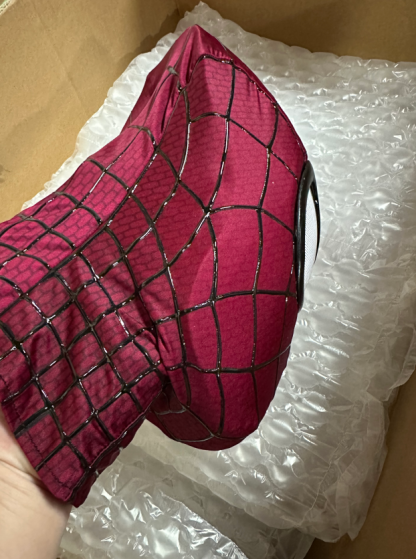 Customized Amazing Spiderman Mask,Amazing Spiderman 2 Cosplay Mask with Faceshell and Lenses,Wearable mask