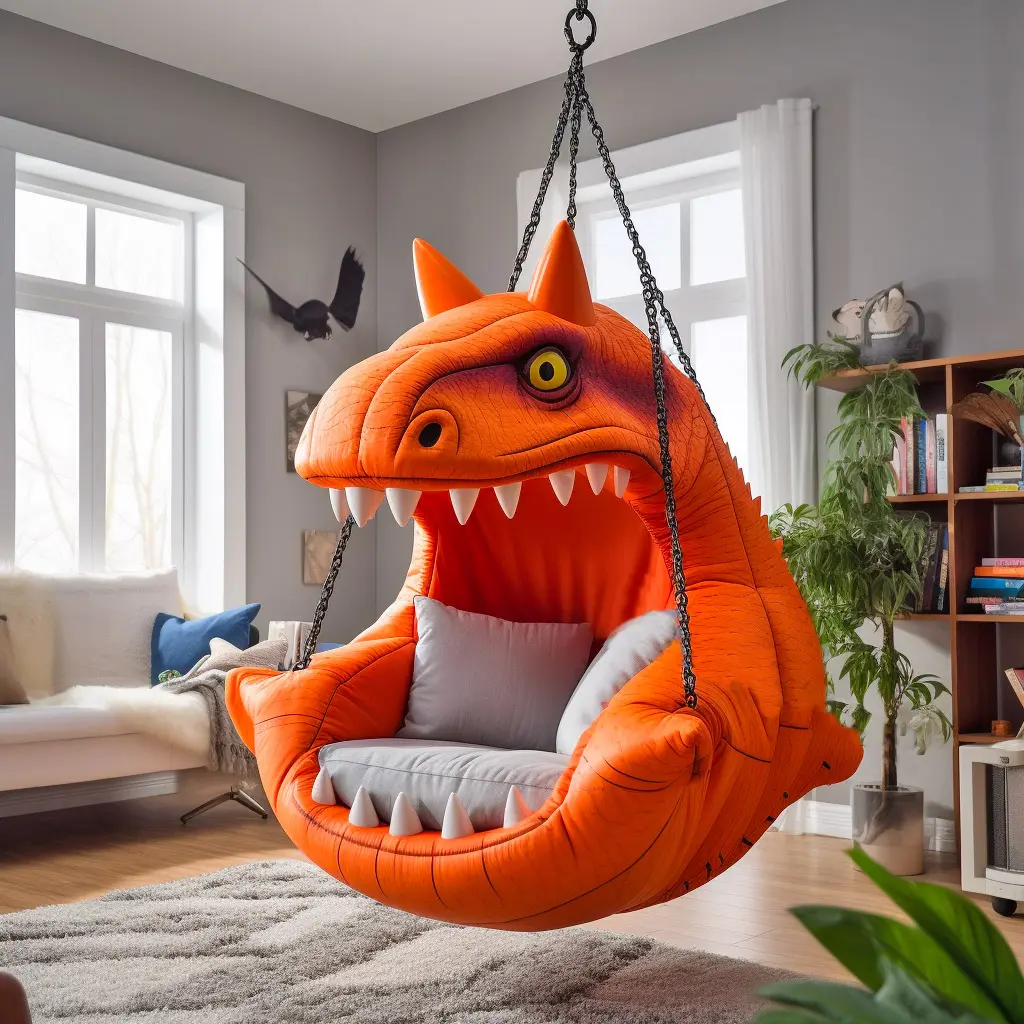 🔥Clearance Sale💝$19.99🦖 Hanging Dinosaur Lounge Chair （Buy 1 get 1 free）