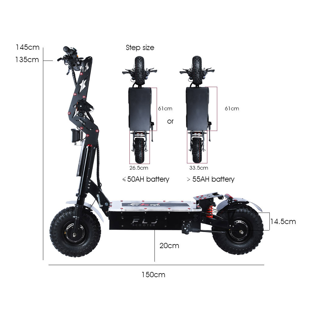 (🔥Limited Time Sale) E2 14inch 8000W best off road electric scooter with mobility powerful electric scooter