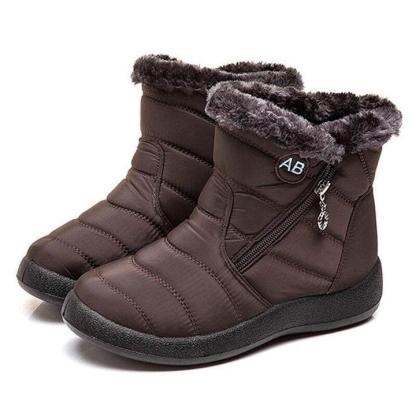 Women Premium Fur Lined Warm Comfy Outdoor Orthopedic Snow Boots