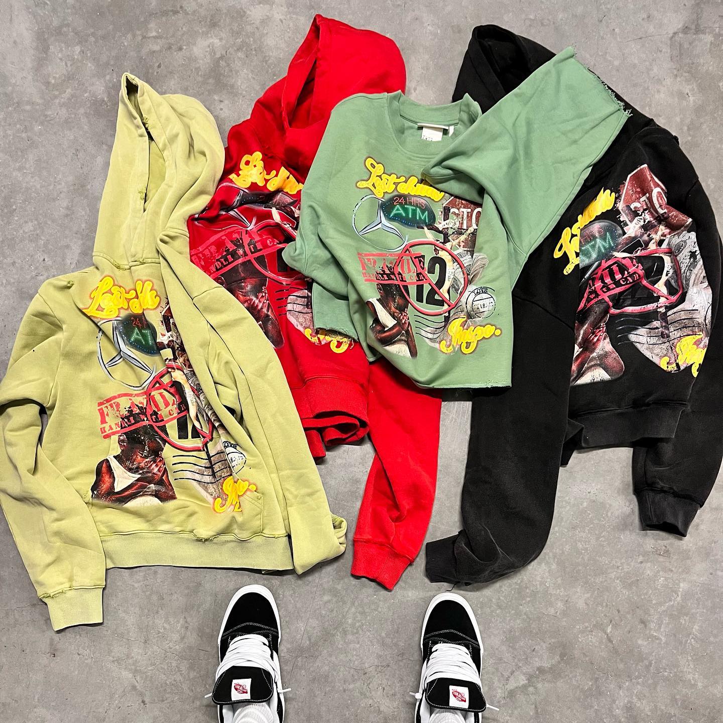 Fashionable personalized printed loose hoodie