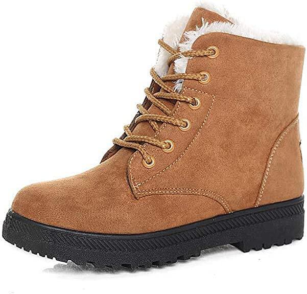 Winter Snow Boots for Women Warm Fur Lined Ankle Boots