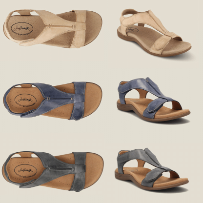 “The Show" Leather Adjustable Sandals