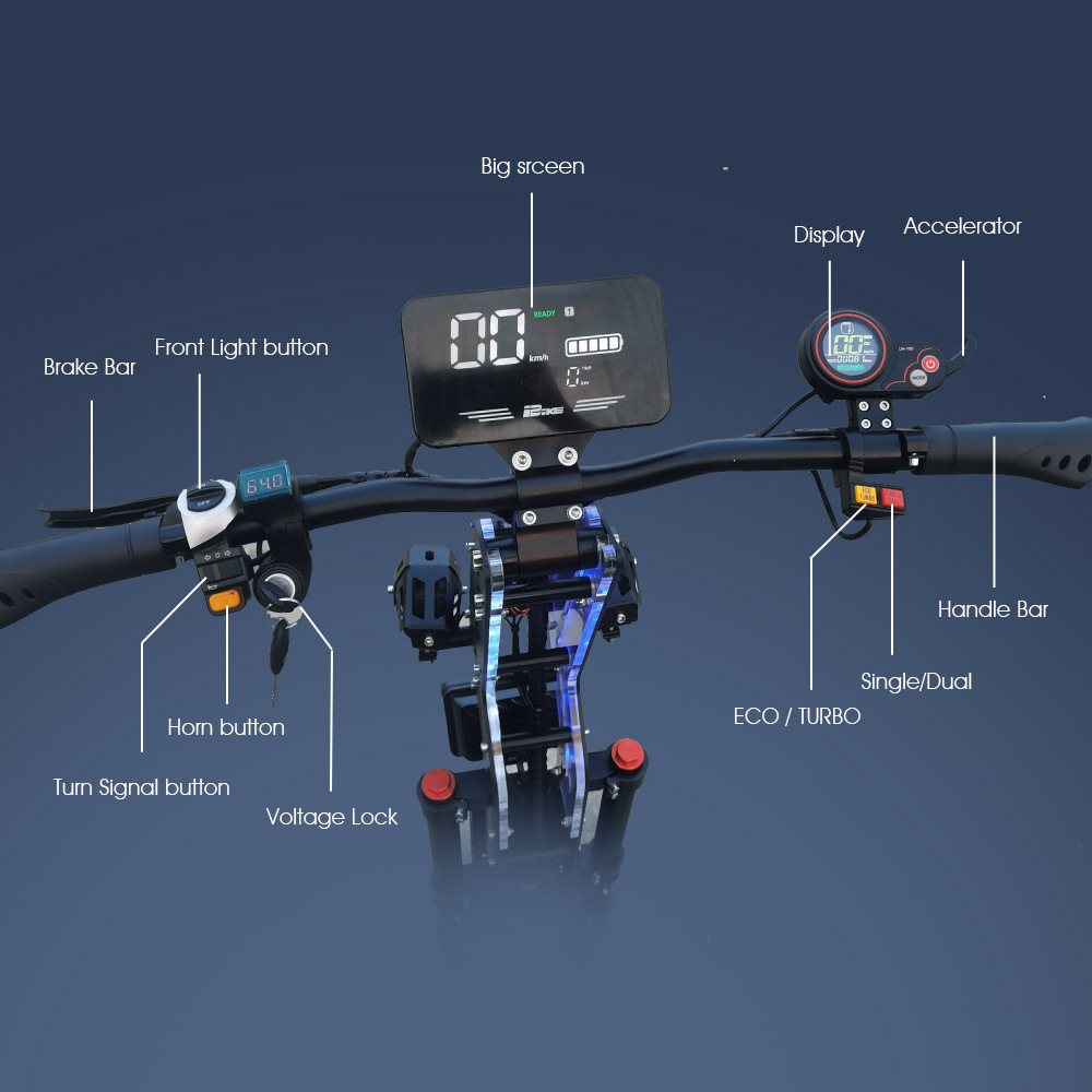 Latest 14inch fat wheel 10000W Fat Tire Electric Scooter with Top Speed 66MPH