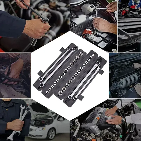 15PCS Adjustable Ratchet Wrench Kit🎅Great Christmas Gift🎁
