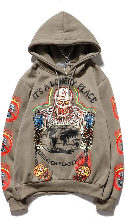 Gothic Hoodie Harajuku Printed Sweatshirt Men's and Women's Hip Hop Hoodies…